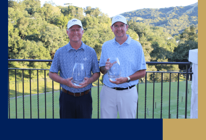 Congratulations to our Champions Mike Cook, PGA from Pine Mountain Lake GC and David Putney, PGA from Empire Ranch GC. Mike and David posted a Better Ball score of 65 and a Scramble score of 59 to finish at 124 total. 1
